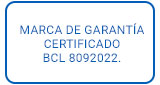 Marca de Garantía Certificado BCL 8092022.